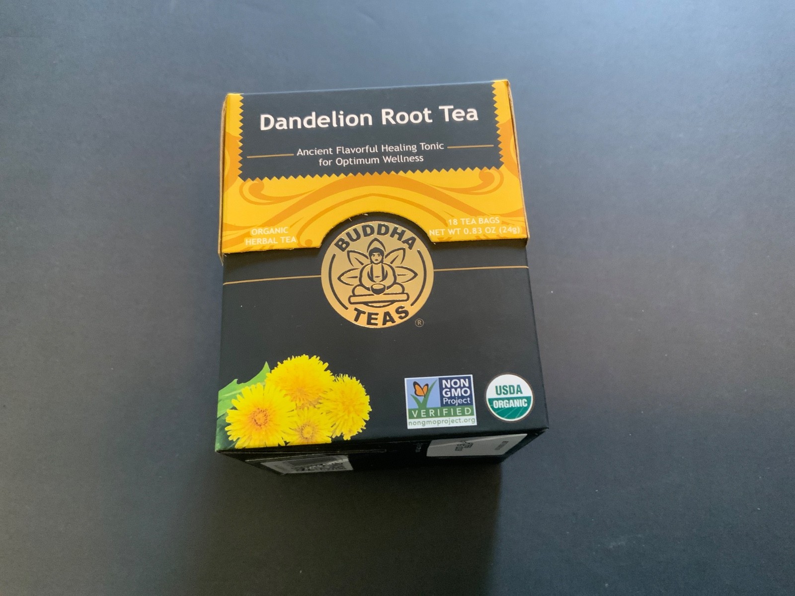 Buddha Teas ~ Dandelion Root Tea - 18 Count - USDA Organic - New In Box - Sealed gallery