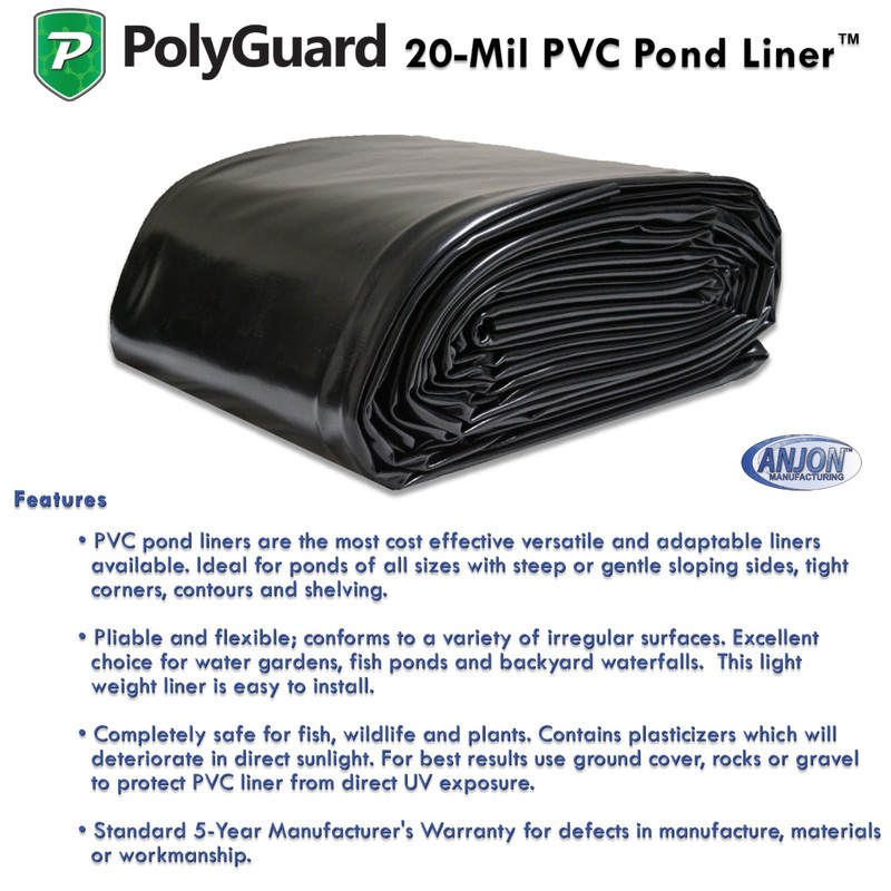PolyGuard Liners PVC - 20 ft. x 80 ft. 20-Mil Pond Liner gallery
