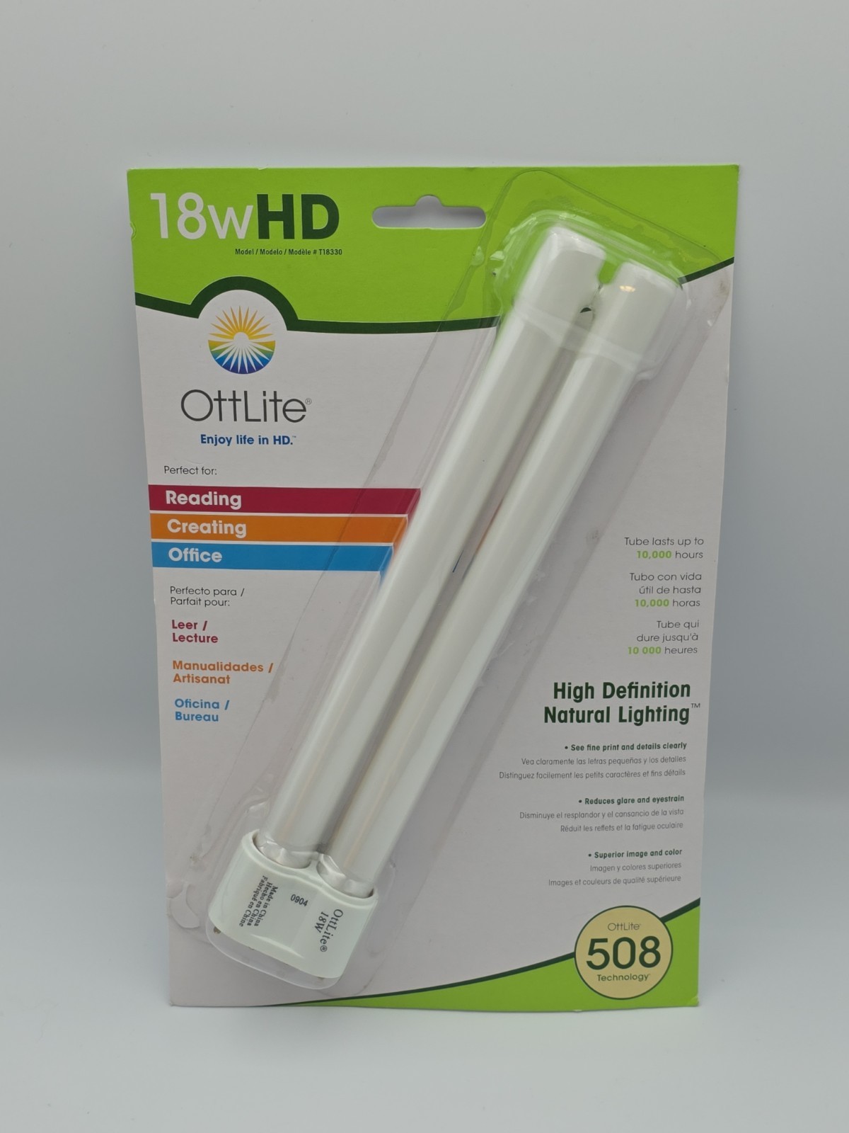 OttLite Bulb Replacement Type B PL18-B Model T18330 18W (75W Equivalent)- Sealed gallery