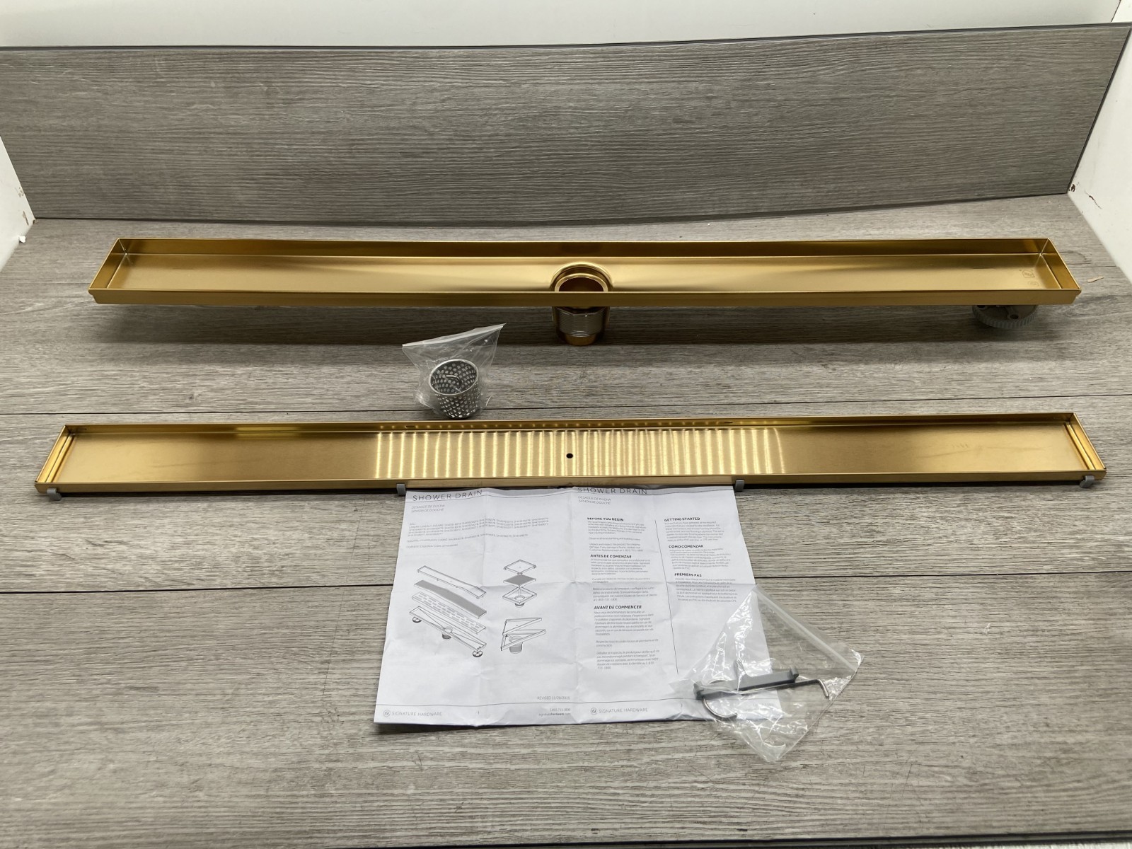 Signature Hardware SH4393607BG 36" Tile-in Linear Shower Drain gallery