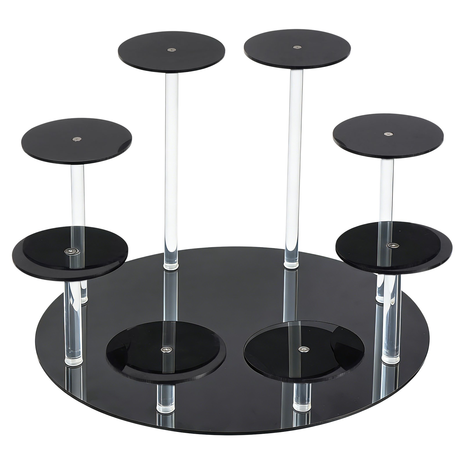 Acrylic Display Stand for Collectible Figures 8 Tier Round Cupcake Stand Black gallery