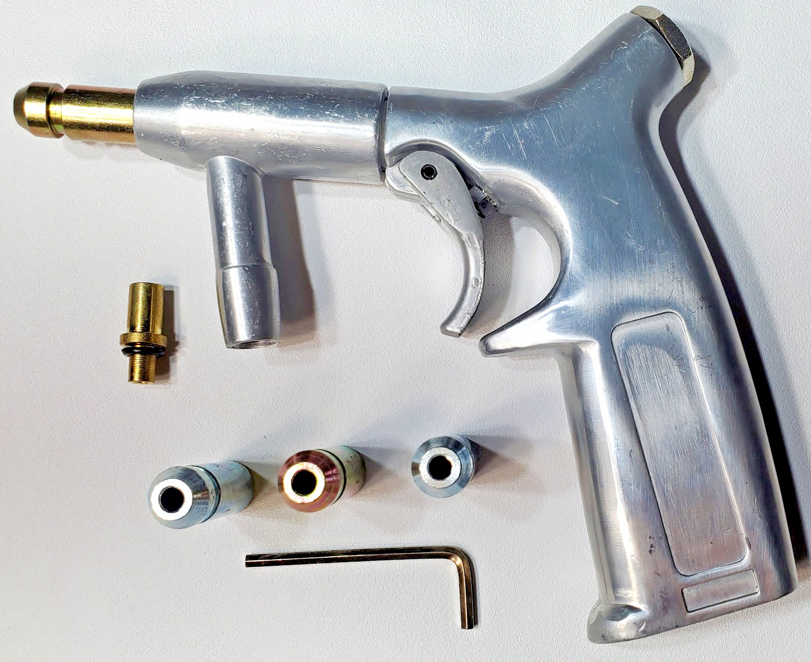 Replacement AIR Siphon SANDBLASTER Gun with 4 Tips, 2 Orifice Air Jets, Wrench. gallery