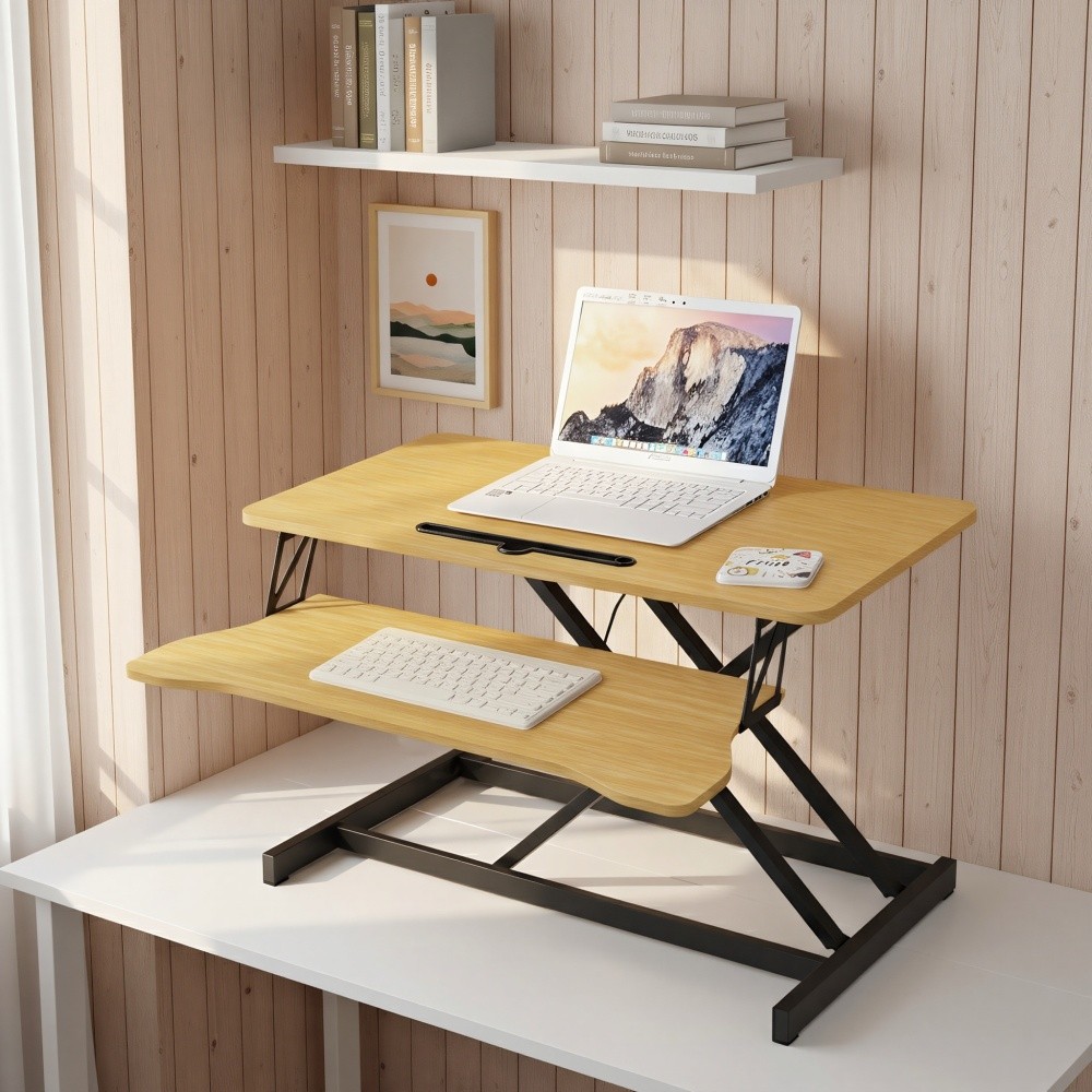 32 Inch Desk Converter, Height Adjustable Sit to Stand Riser gallery