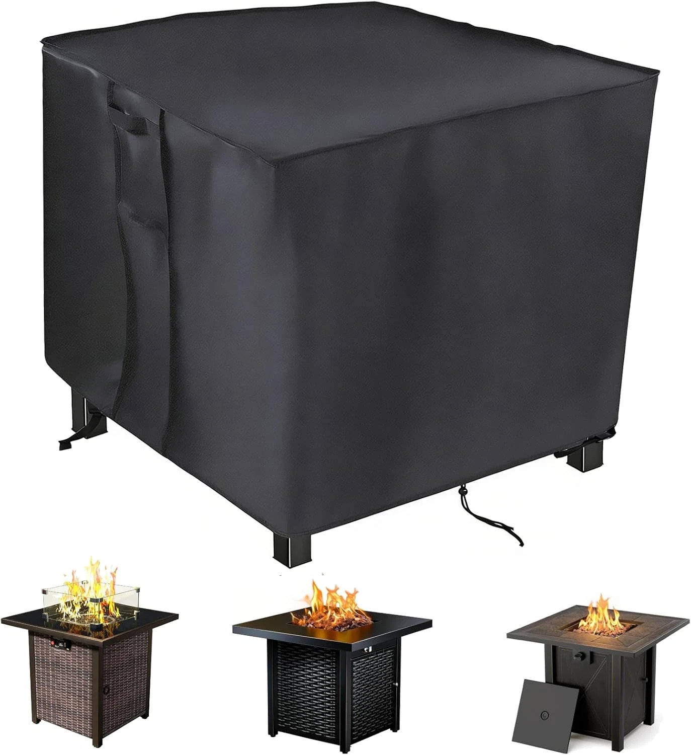 Fire Pit Cover, 28 Inch Firepit Covers Square Gas Fireplace Fire Pit Table Cover gallery