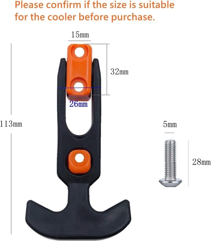 2 PCS Cooler Latch Replacements Durable Cooler Replacement Lid Latches (Orange) gallery