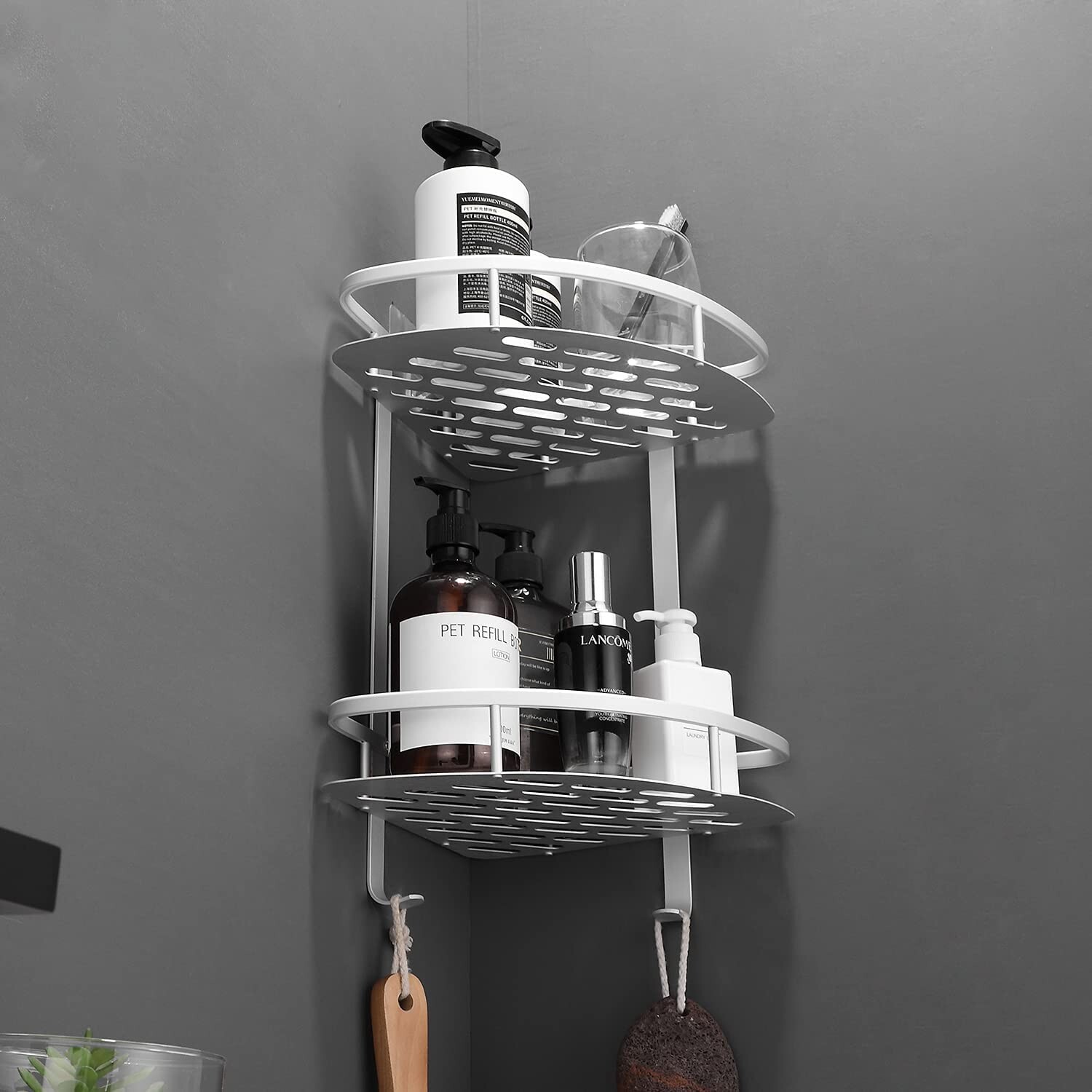 Shower Caddy Shelf Bathroom Corner Bath Rack Storage Holder Organizer gallery