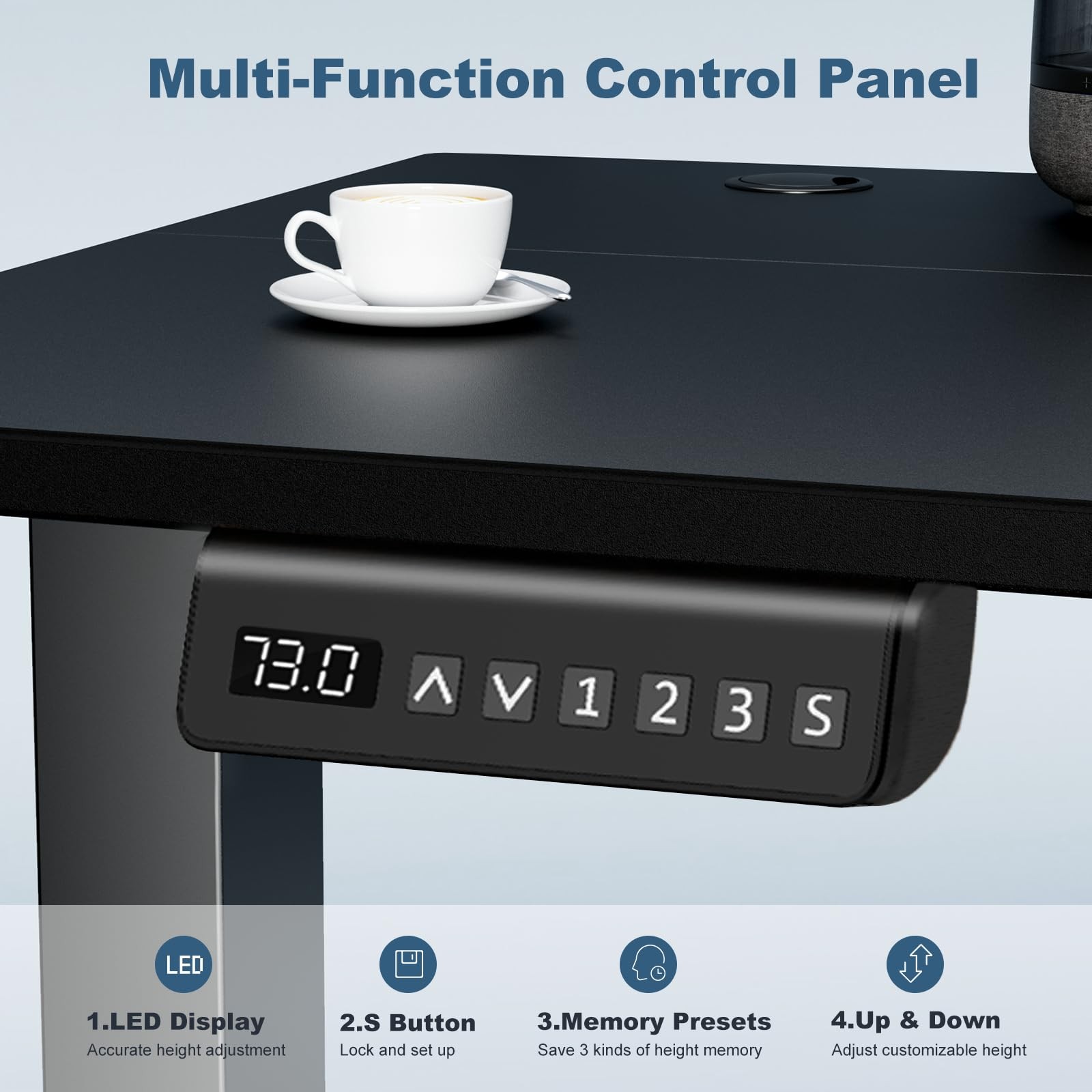 DUMOS 40 Inch Electric Standing Desk Height Adjustable, Sit to Stand Up Compu... gallery