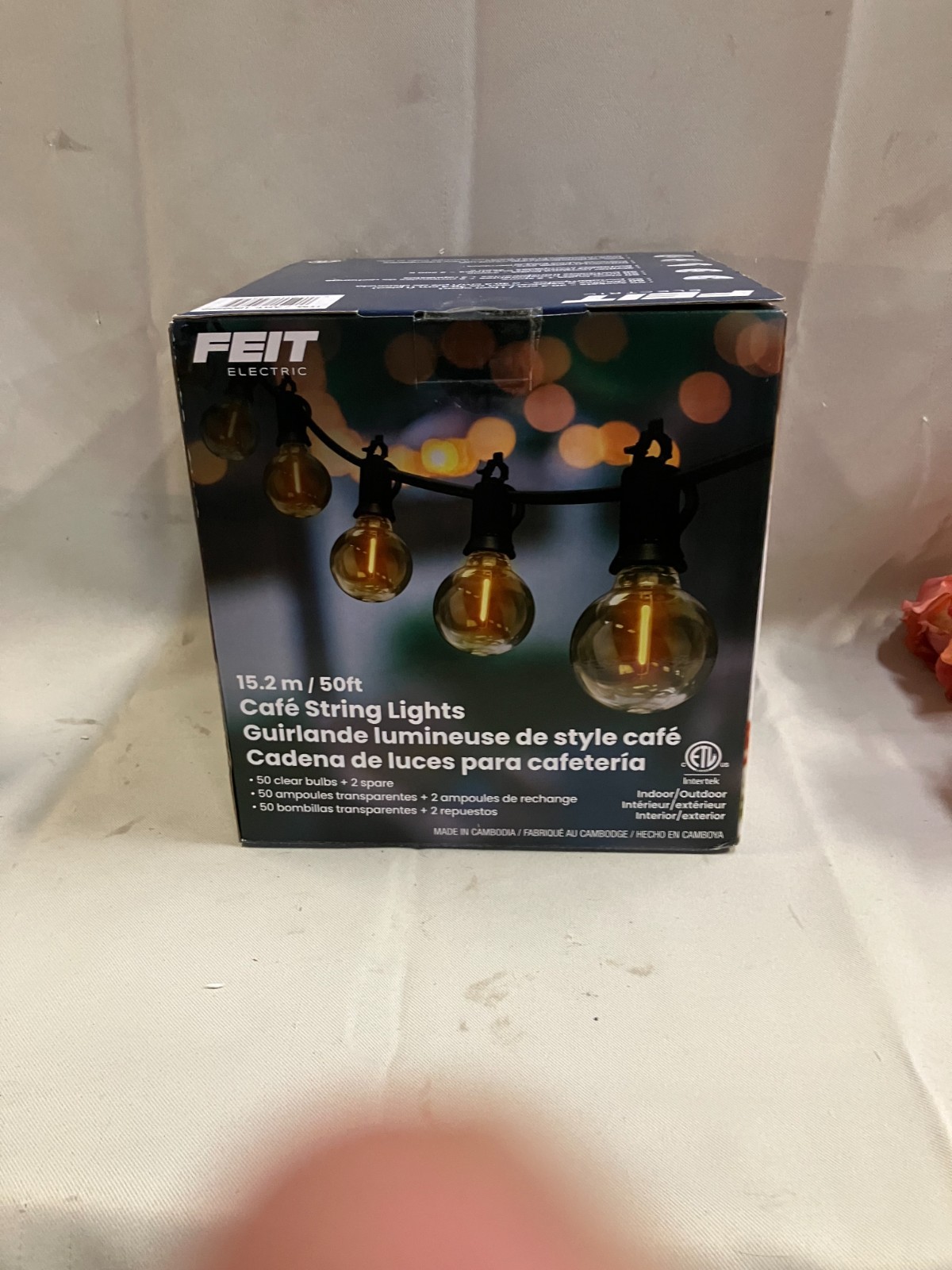 Feit Electric 50 Ft LED Cafe String Light with 50 Clear Shatterproof Bulbs gallery