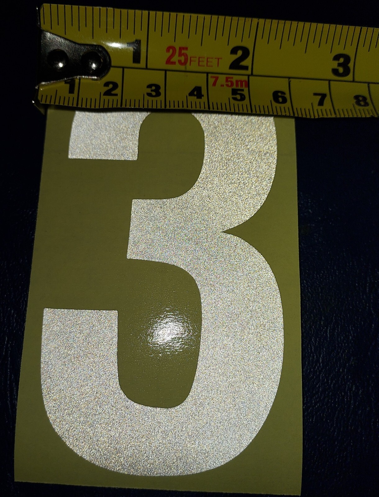 4" SUPER REFLECTIVE Address Sign Mailbox House Number vinyl sticker BOAT - TRUCK gallery