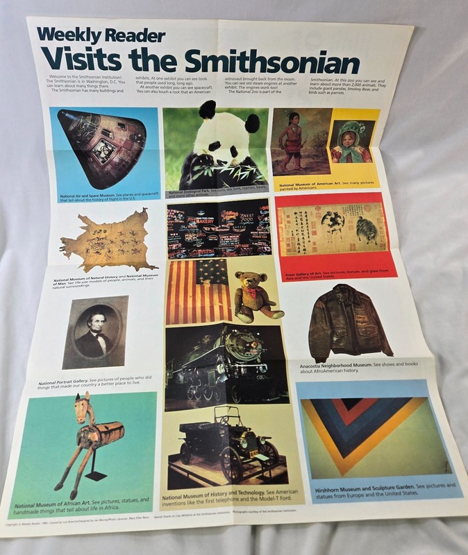 Scholastic Weekly Reader Classroom Poster Lot of 8 1970s 1990s Animals Maps gallery