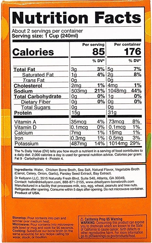 Dr. Kellyann Roasted Chicken Bone Broth - 15g protein - 16.9 oz gallery