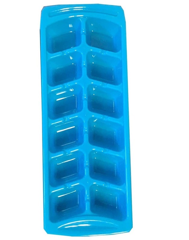 4-Pack Stackable Ice Cube Trays BPA Free 12 Cubes Each White & Blue Multi-Use gallery