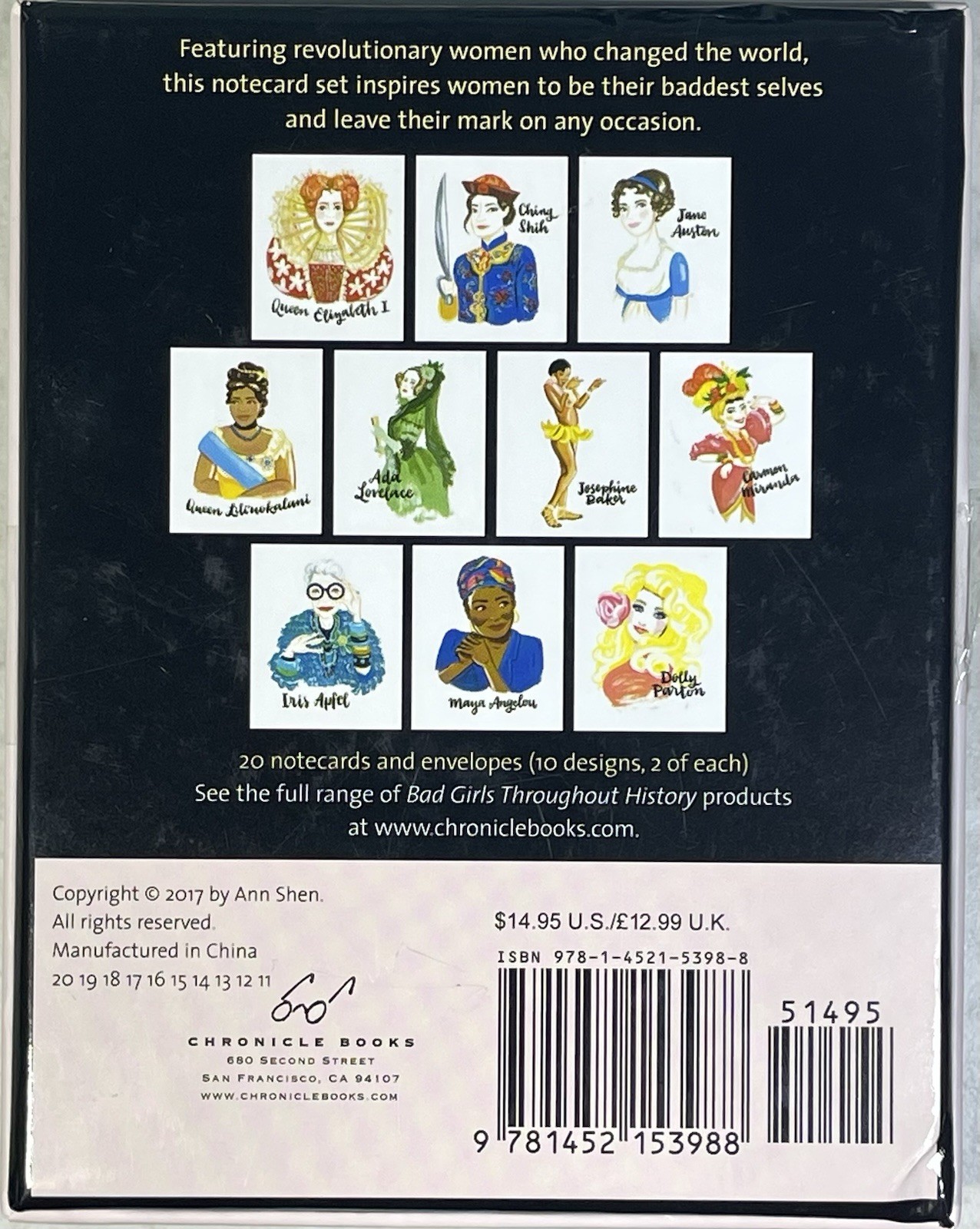 Bad Girls Throughout History Notecards Ann Shen -- 19–Card Set -MISSING 1 CARD gallery