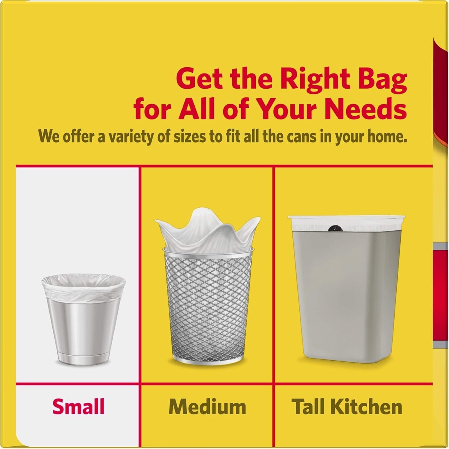 4 Gallon Trash Bags - 300 Small Mini Garbage Bags | 17" x 18" Clear Waste Basket gallery