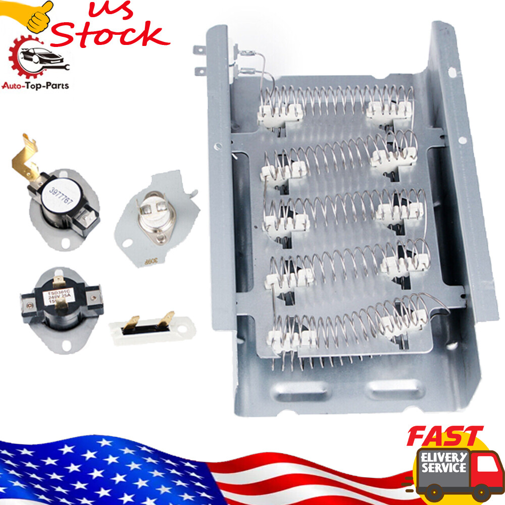 279838 3977767 Dryer Heating Element Kit Parts For Whirlpool Roper Kenmore Mayta gallery