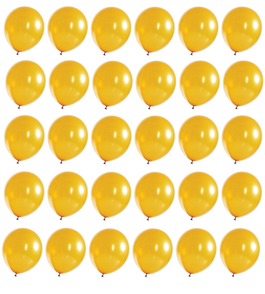 12" Shinny Metallic Latex Helium Balloons (Gold) (30 Pack) + 30 Rose Gold FREE gallery
