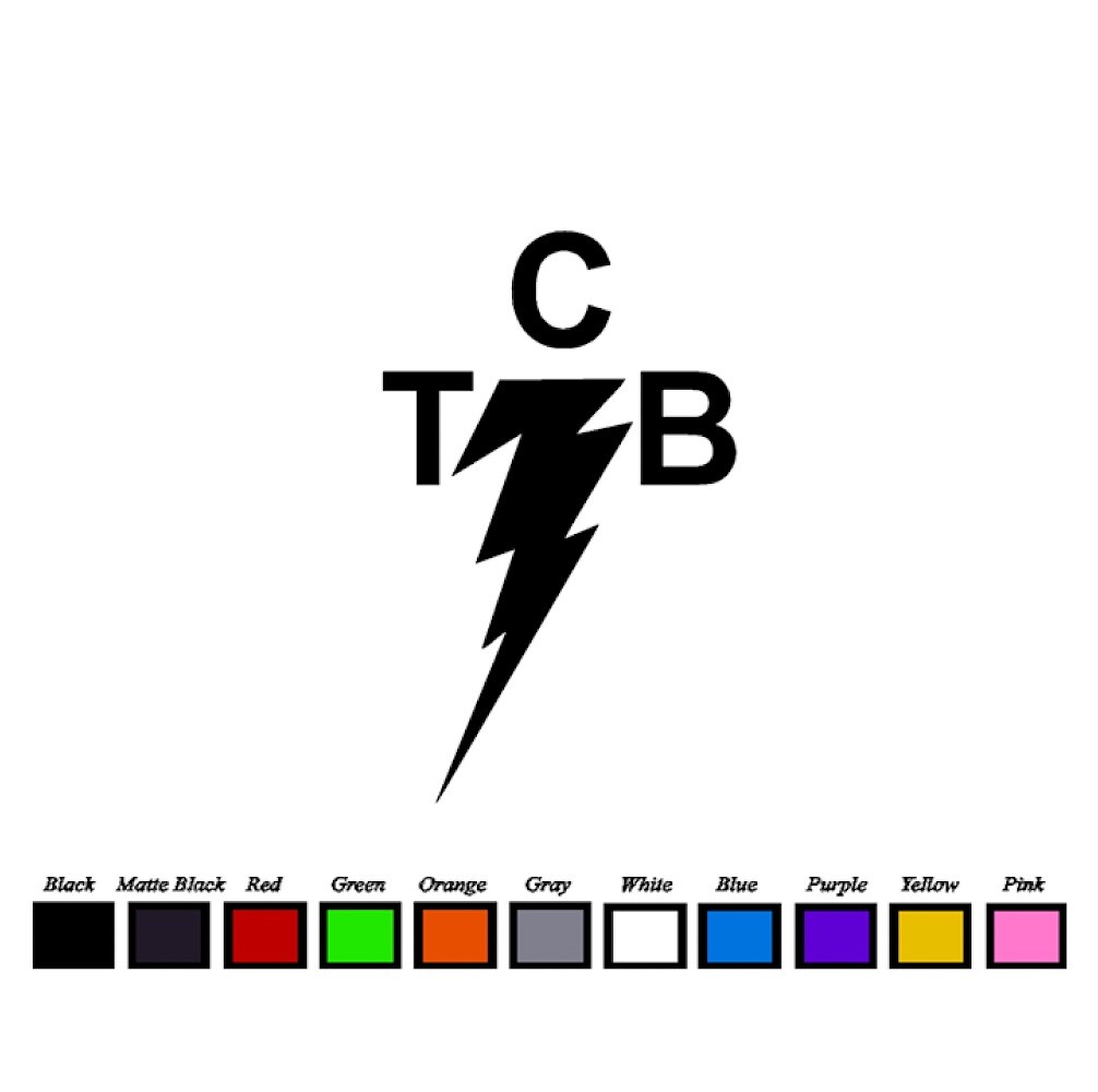 TCB LOGO Vinyl Decal Sticker Emblem Side Stickers Car Truck Window 4" 6" 8" gallery