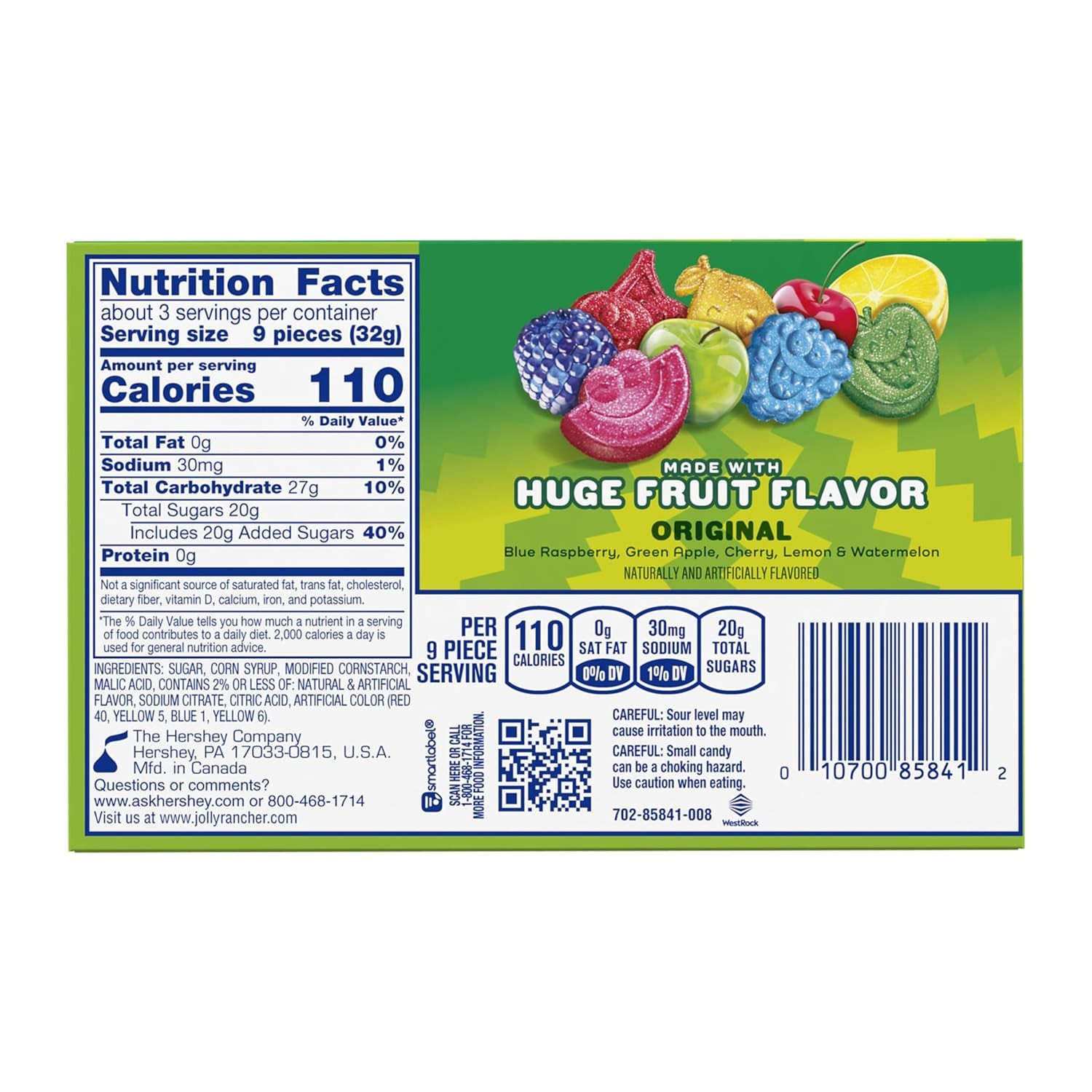 JOLLY RANCHER Sour Gummies Assorted Fruit Flavored Candy Box, 3.5 oz gallery