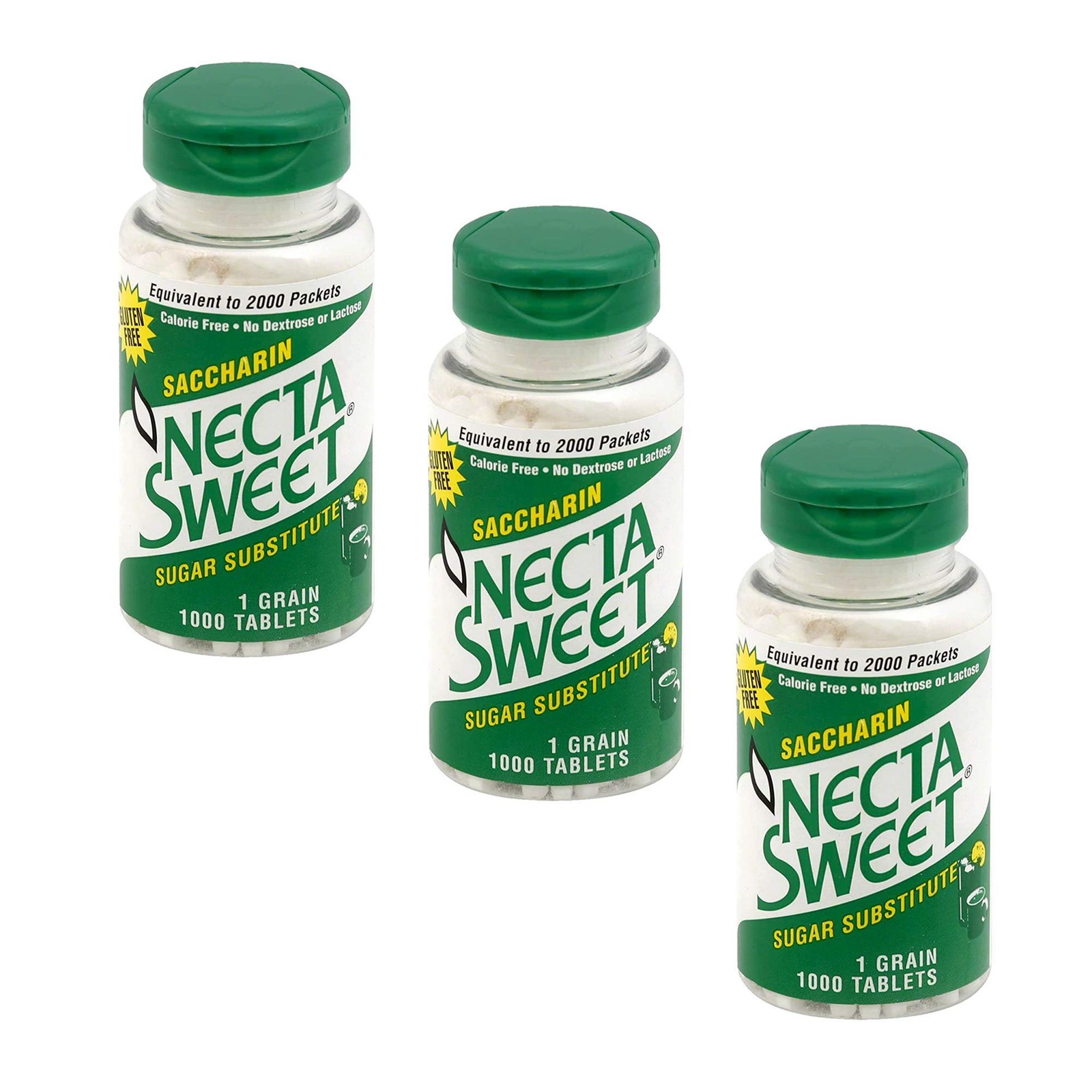 Necta Sweet 1 - Grain Saccharin Tablets - Zero-Calorie Sugar Substitutes ( 3 gallery