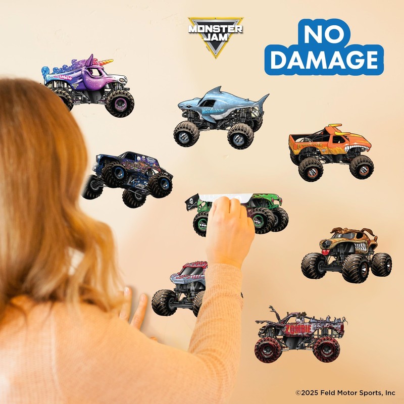 Monster Jam Trucks Wall Decals Pack - Grave Digger Son-Uva Digger El Toro Loc... gallery