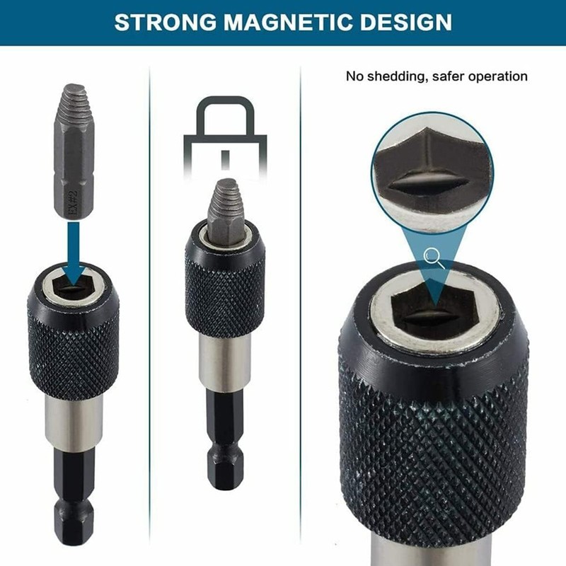 22* Broken Screw Extractor Remover Set Damaged Stripped Easy Out Drill Bits Bolt gallery