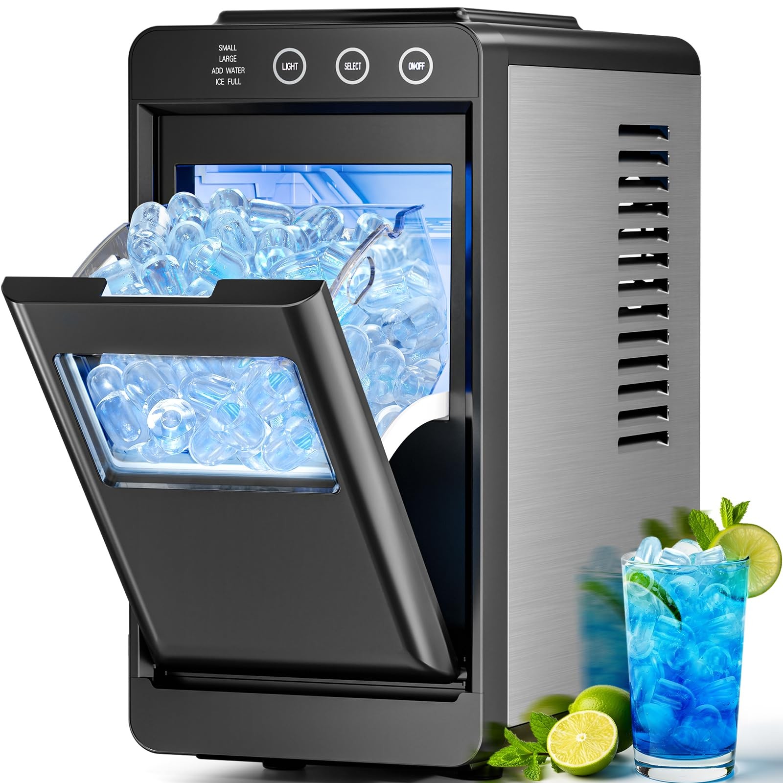 Antarctic Star Ice Maker, Portable Machine with 26Lbs/24H, Matte Black gallery