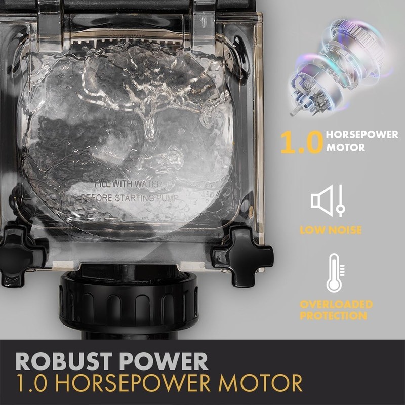 Quiet 1HP Variable Speed Pool Pump - Stainless Steel & ABS For Long-Lasting Use gallery