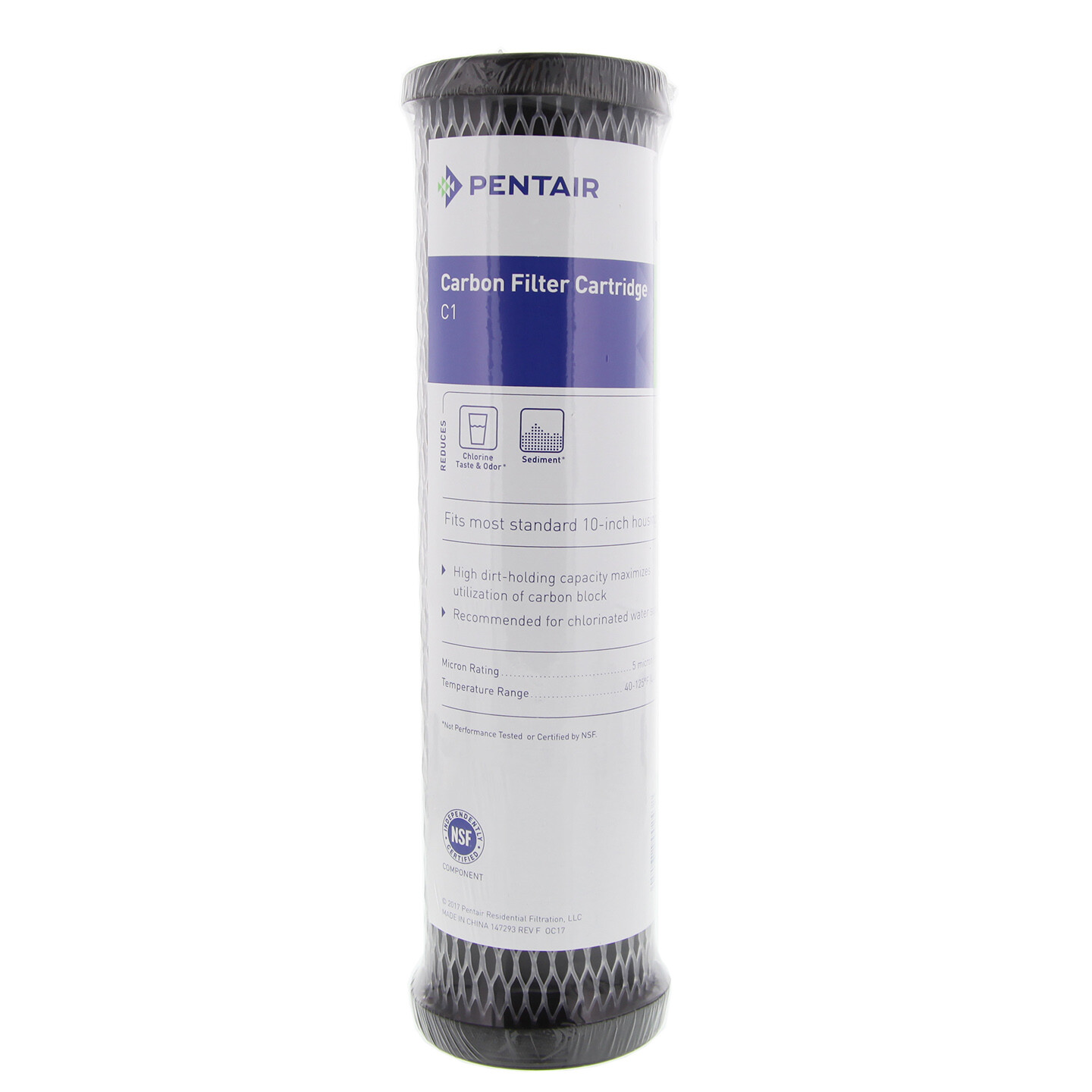 Pentek C1 5 Micron Standard 10 Inch Undersink Carbon Impregnated Water Filter gallery