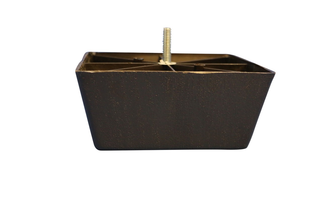 Rich Brown Plastic Square 2.5 Inch Leg For Sofas and Recliners, Set of 4 gallery