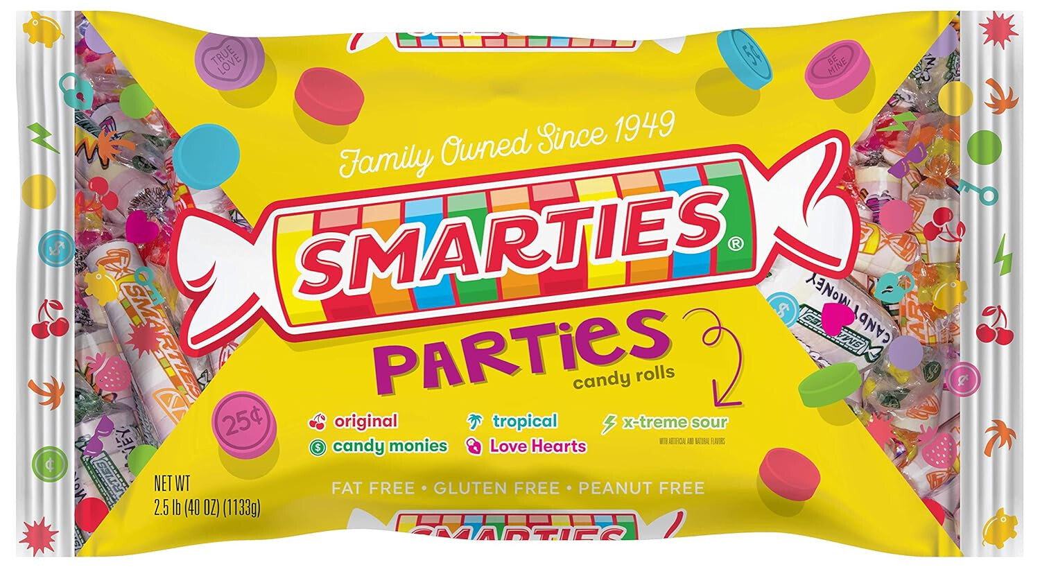 Smarties Parties (2-PACK) Assorted Candy Rolls - BULK 5 pounds - Best By 06/2026 gallery