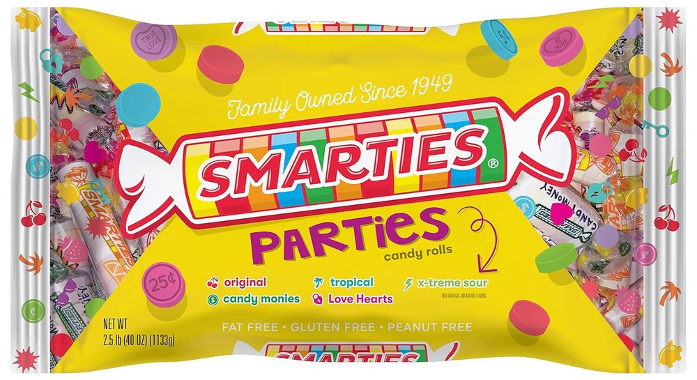 Smarties Parties (2-PACK) Assorted Candy Rolls - BULK 5 pounds - Best By 06/2026