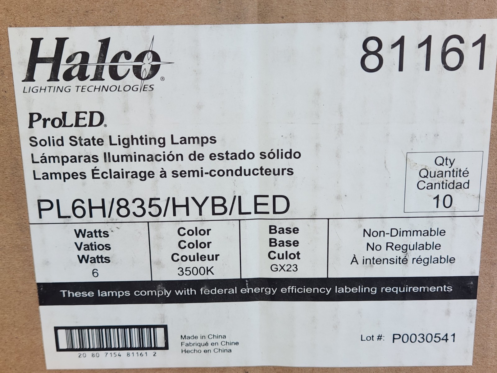 2 pcs - Halco PL6H/835/HYB/LED 81161 LED Plug-in Horizontal 6W 3500K Hybrid Bulb gallery