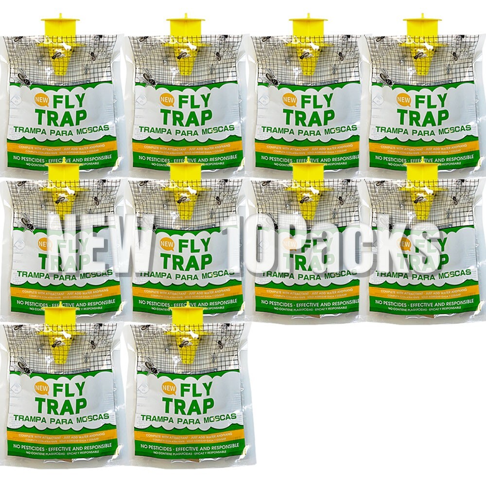 10-Pack Hanging Outdoor Fly Traps - Disposable and Effective gallery