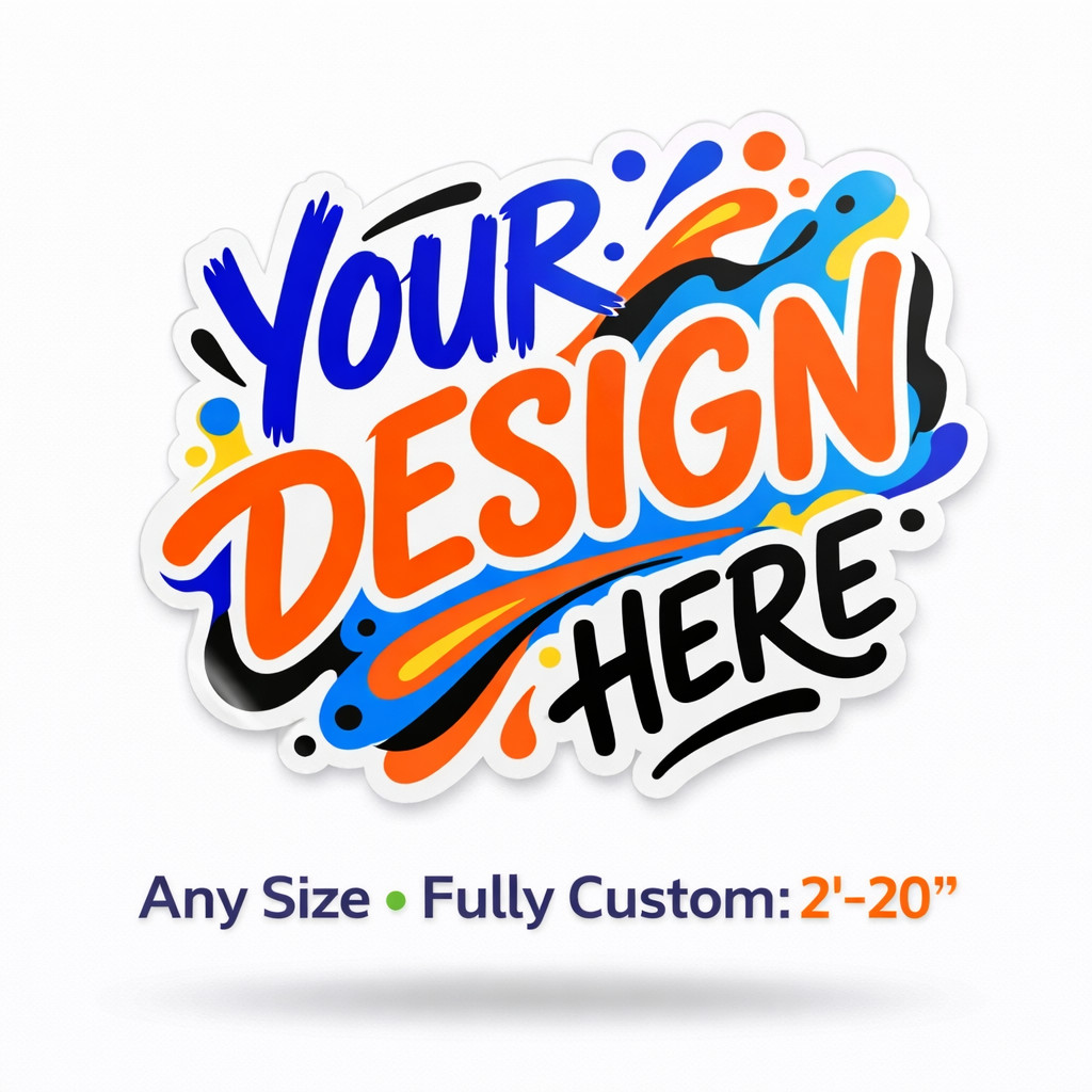 Custom Printed Vinyl Stickers Die Cut Logo Outdoor Waterproof UV Resistant 2"–20 gallery