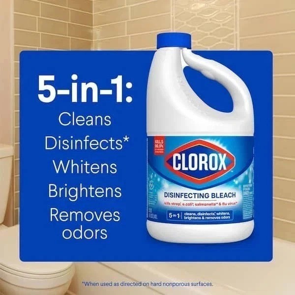 Concentrated Regular Disinfecting Liquid Laundry Bleach, 81 fl.oz 2 pack gallery
