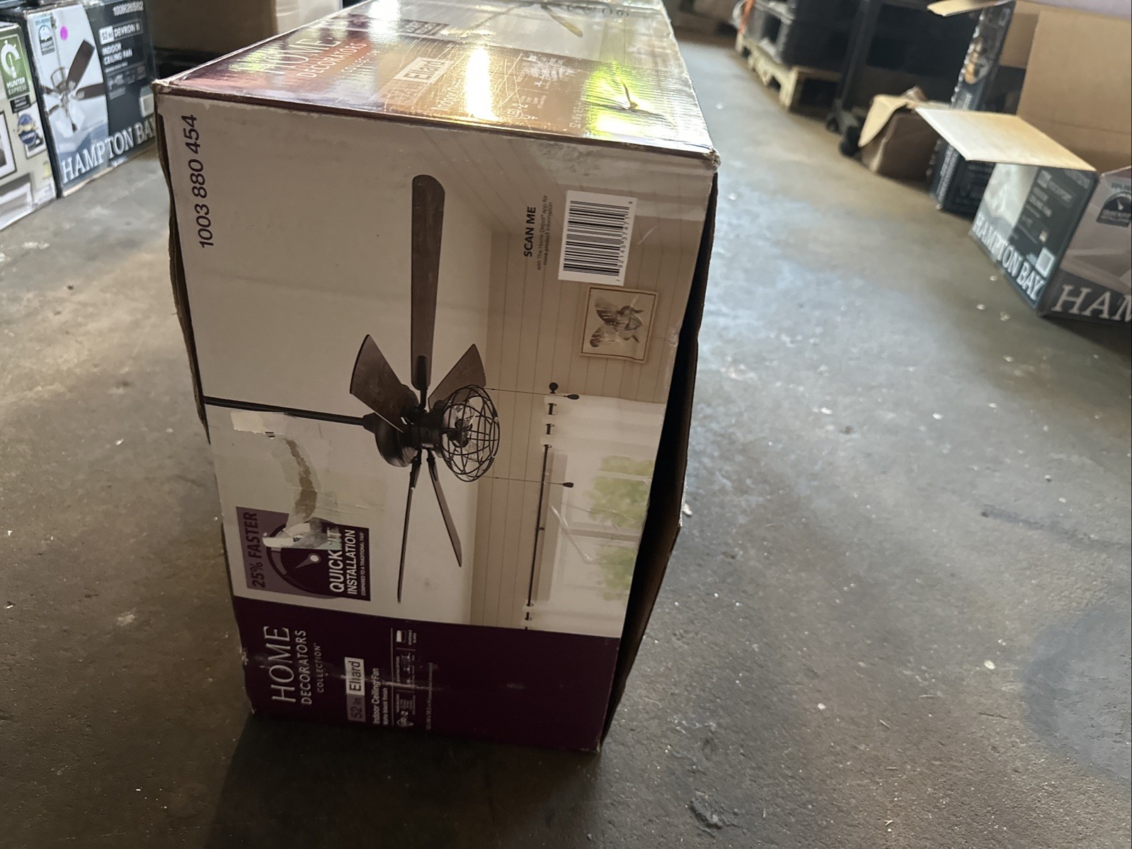Home Decorators Collection YG629A-MBK Indoor Ceiling Fan with Light - Matte... gallery