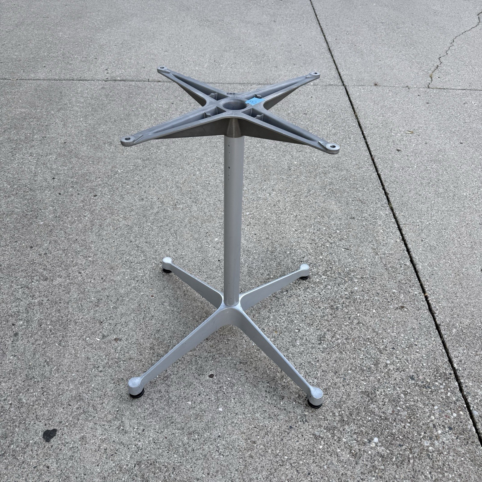 Herman Miller Eames Aluminum Group Contract Table Base Pedestal MCM w/ Glides gallery