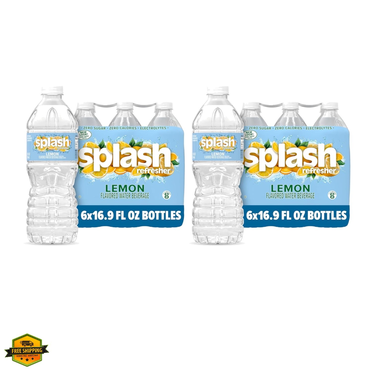 Splash Blast Refresher, Lemon | 16.9 Fl Oz | Plastic Bottle | Pack of 12 gallery