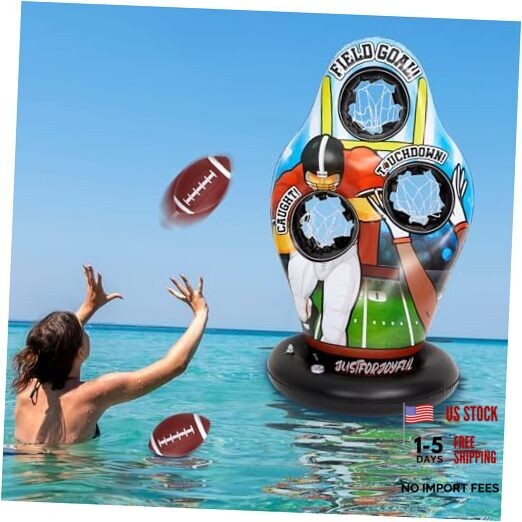Inflatable Football Target Floats for Pool Water Football Games for Kids gallery