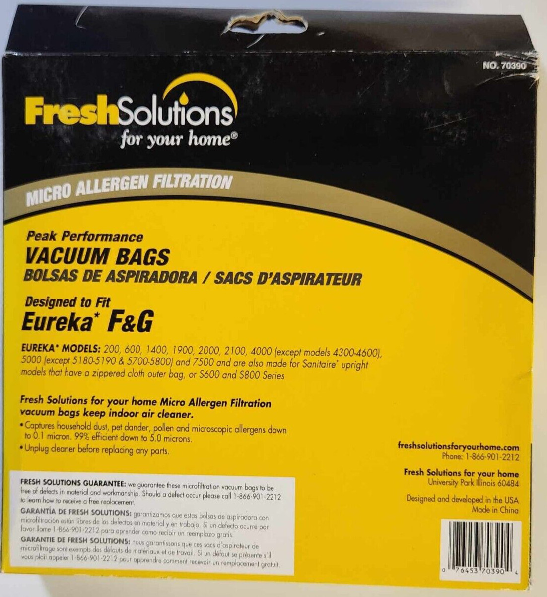 Fresh Solutions Eureka Style F & G Vacuum Cleaner Bags 3 Pack gallery