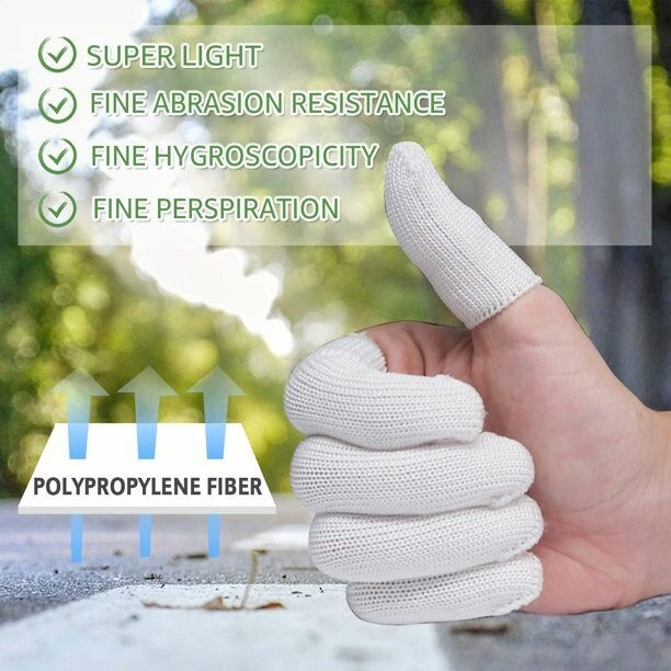 EvridWear Polypropylene Finger Cots, Reusable Toe Thumb Protector (10 Pcs) gallery