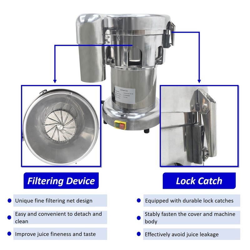 Techtongda Fruit Vegetable Juice Extractor Maker Cold Press Juicer Machine 750W gallery
