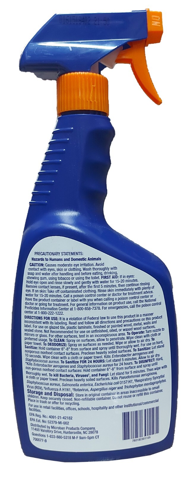 Microban 24 Hour Multi-Purpose Disinfectant Cleaner Spray - 32 Fl oz gallery