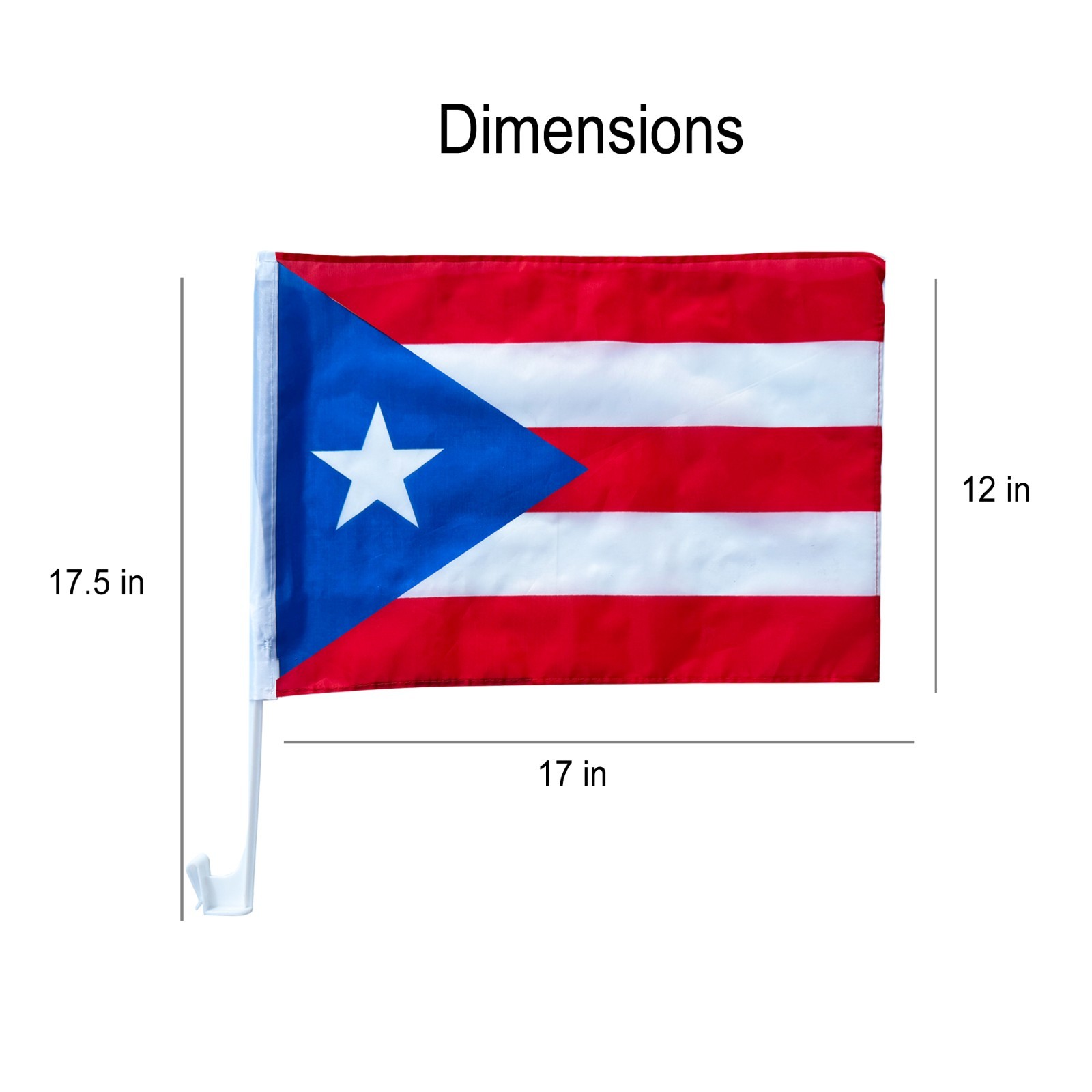 12 PACK Puerto Rico Rican Window Clip On Car Flags Parade Festivals Pride gallery