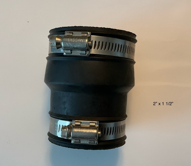 5 Flexible PVC Rubber Coupling Connectors w/ Stainless Steel Clamps gallery