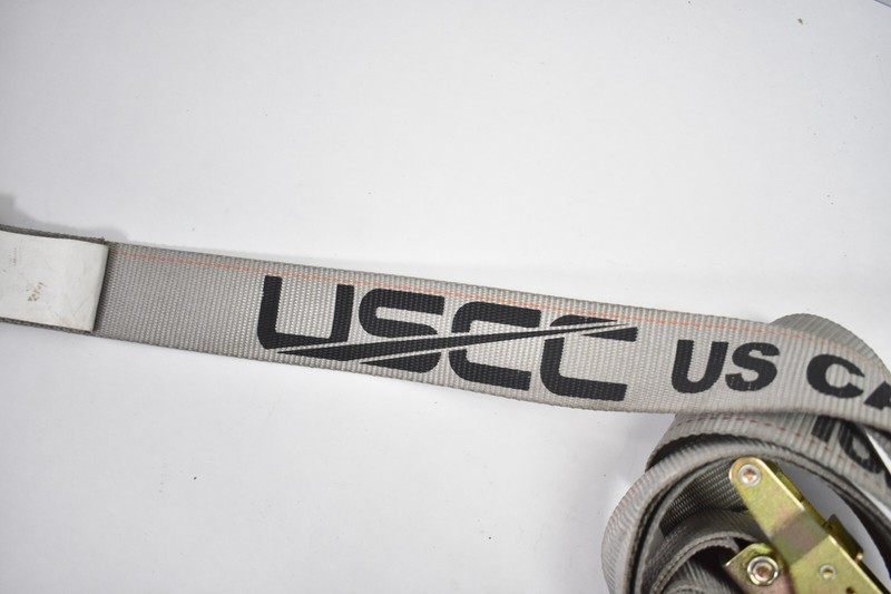 US Cargo Control USCC Ratchet Strap w Spring E Fitting 2" x 12' Gray Black USED gallery