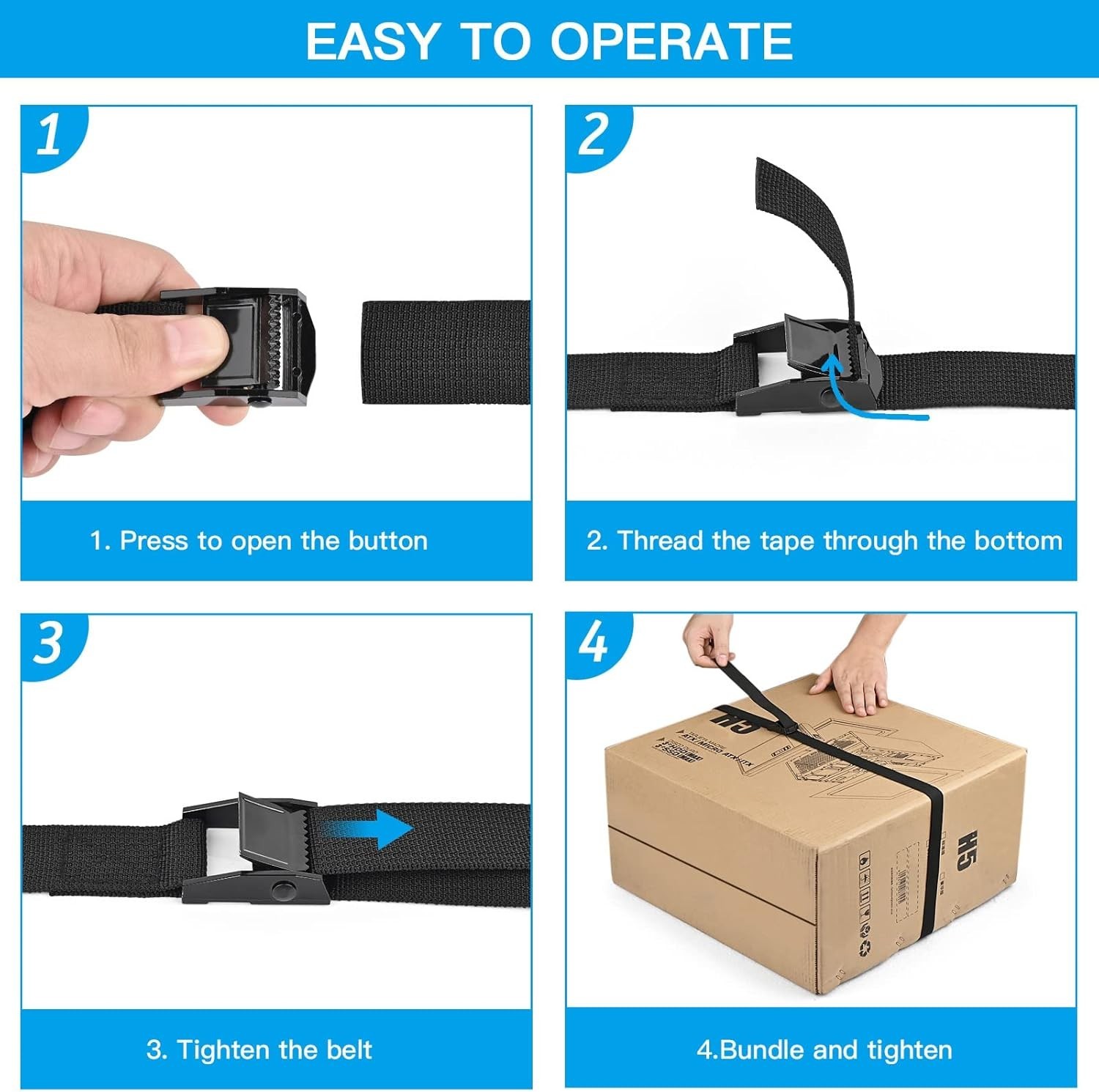 Tie Down Straps Cargo Lashing Straps, Heavy Duty Cam and Cinch Straps3.3' x 1" gallery