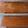 Clear Oval Table Cover Protector 54 x 72 in Plastic Tablecloth for 4~6 Seats ... gallery