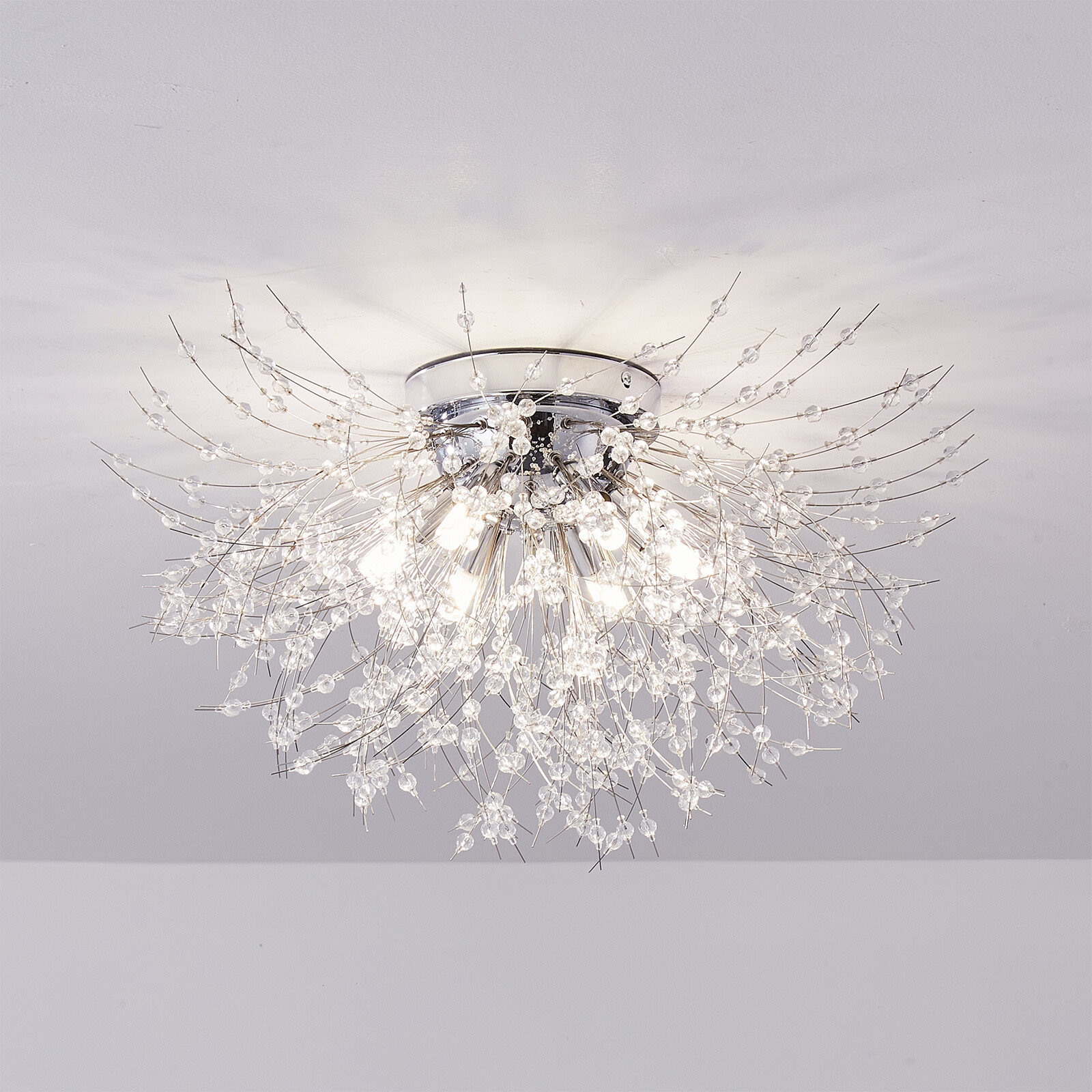 LED Chandelier Fireworks Flush Mount Light Modern Crystal Ceiling Light Fixture gallery