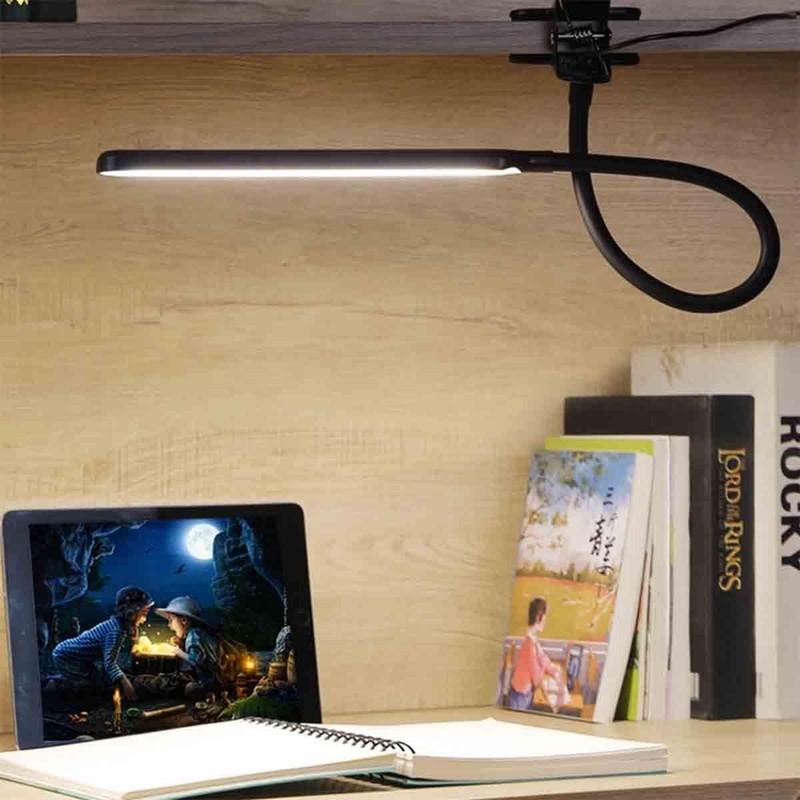 USB Flexible Reading LED Light Clip-on Beside Bed Desk Table Lamp Book Lights US gallery